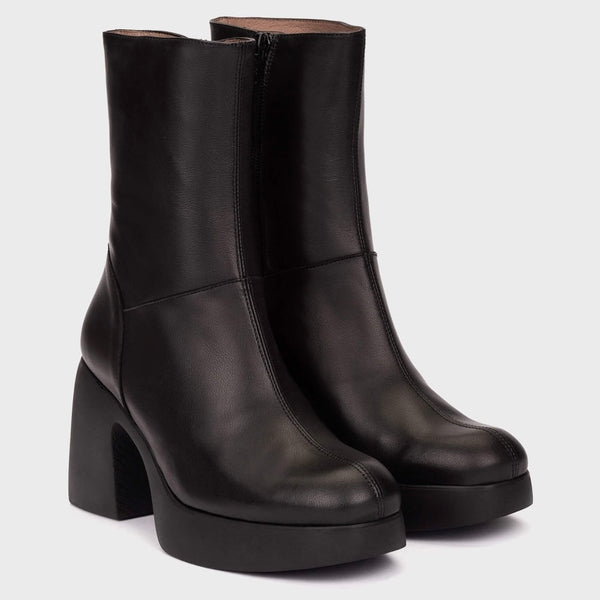 Wonders Lady 101 Black Platform Boot