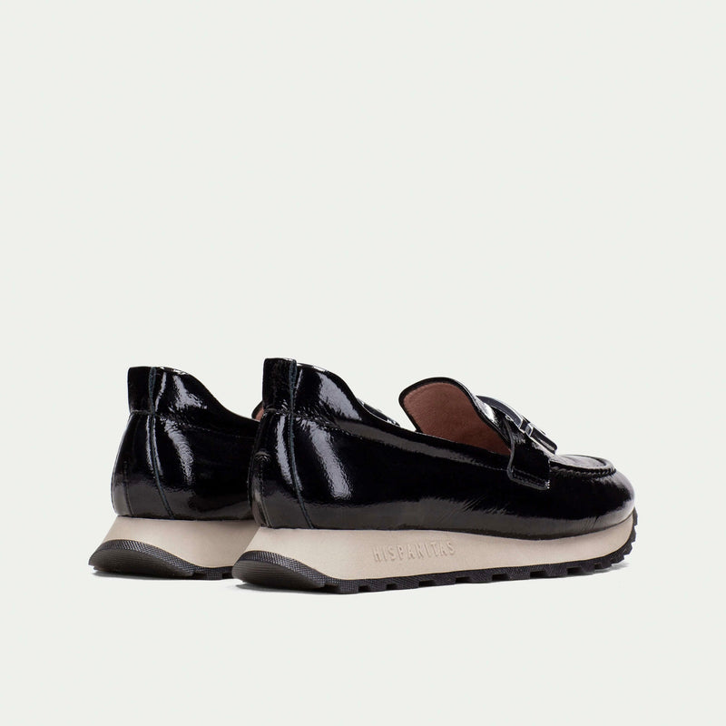 Hispanitas Loira Black Leather Shoe