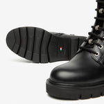 NeroGiardini Black Leather Platform Boot