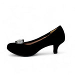 Le Babe Black Suede Kitten Heel