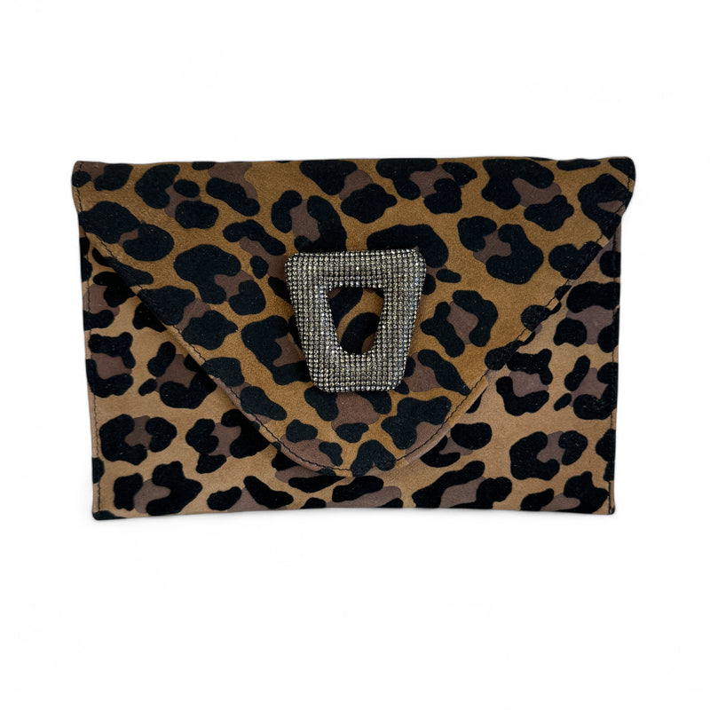 Marian Leopard Print Clutch Bag