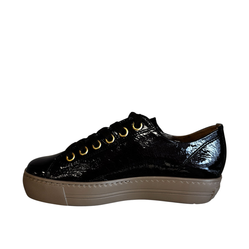 Paul Green Brown Patent Leather Trainer