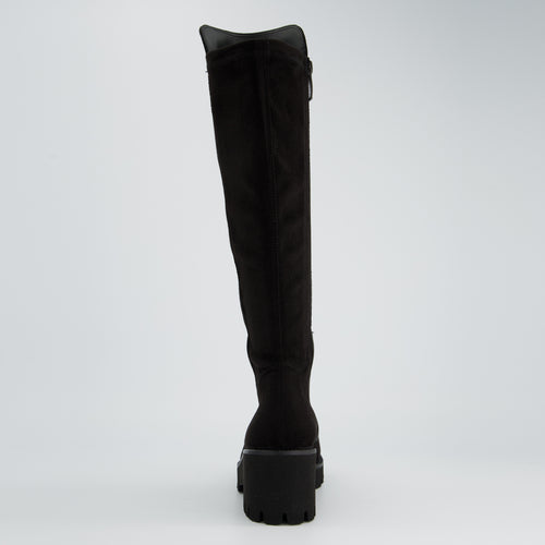 Paul Green Black Suede Knee High Boot