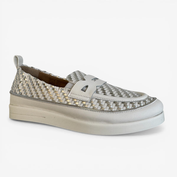 XSA E25M0234 White & Silver Loafer