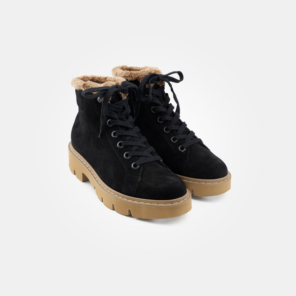 Paul Green Black Suede Ankle Boot