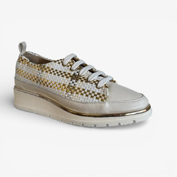 XSA I24M0160 Cream & Gold Trainer