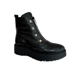 Wonders Black Patent Boot with studs