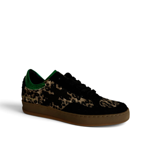 Another Trend Black & Leopard Print Trainer