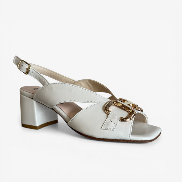 REPO 38634 Avorio Block Heel Sandal