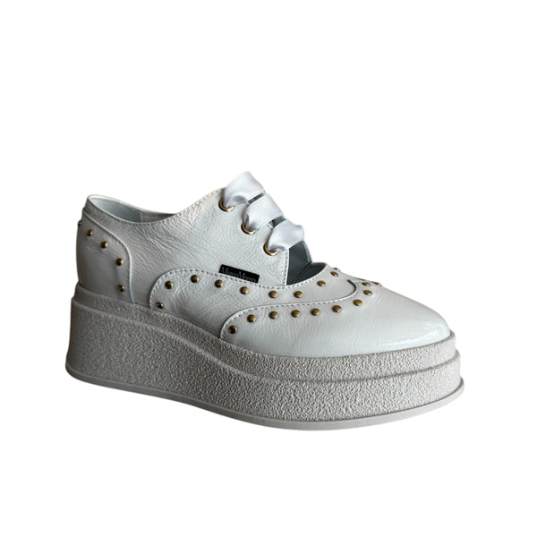 Marco Moreo White Chunky Platform Shoe