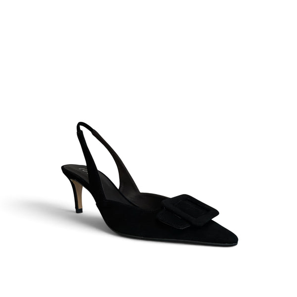LODI Nestor Black Suede Slingback