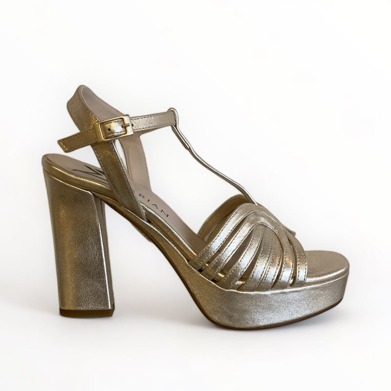 Marian Gold Platform Sandal