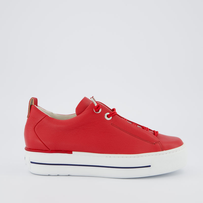 Paul Green Red Leather Trainer