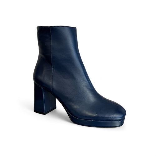 Marian Navy Platform Ankle Boot