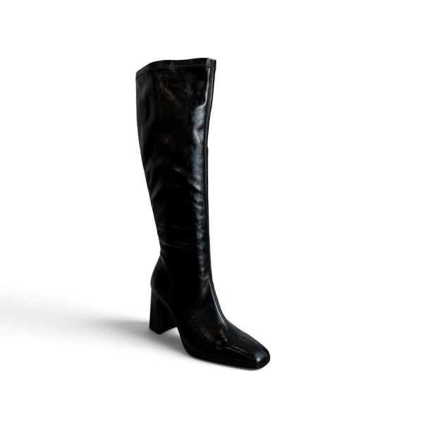 Pedro Anton Glasgow Black Knee High Stretch Boot