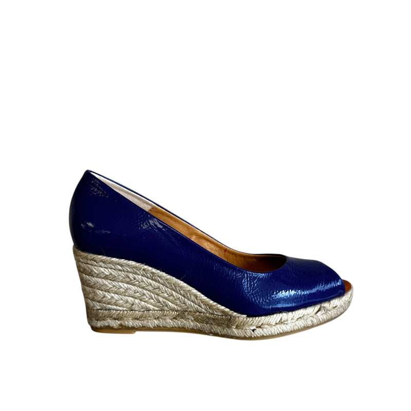 Marian Blue Peep Toe Wedge