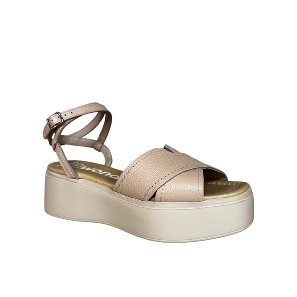 Wonders Cira Nude Platform Sandal