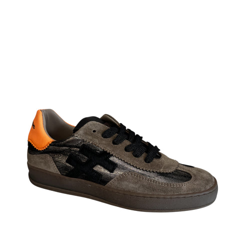 Another Trend Brown Suede & Orange Trainer