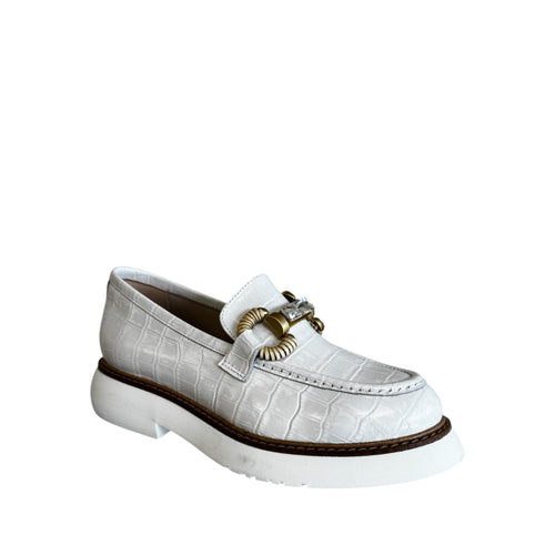 Marian White Chunky Loafers