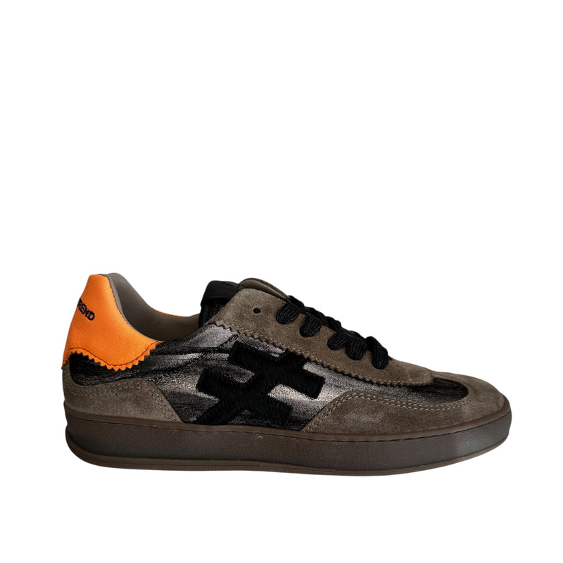 Another Trend Brown Suede & Orange Trainer