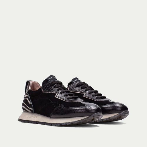 Hispanitas Kansas Black Leather Trainer