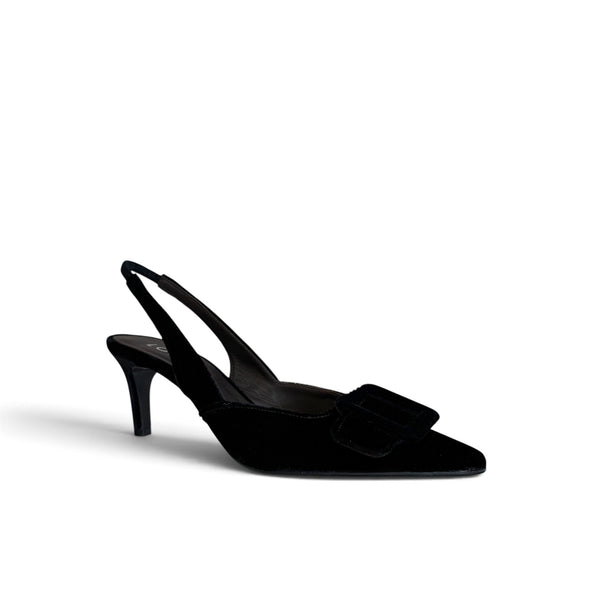 LODI Nestor-TE Black Velvet Slingback