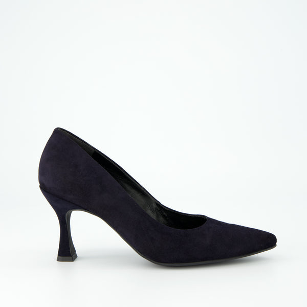 Paul Green Navy Suede Court Shoe