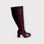LODI Burgundy Knee High Stretch Boot