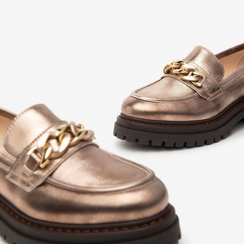 NeroGiardini Bronze Chunky Loafers