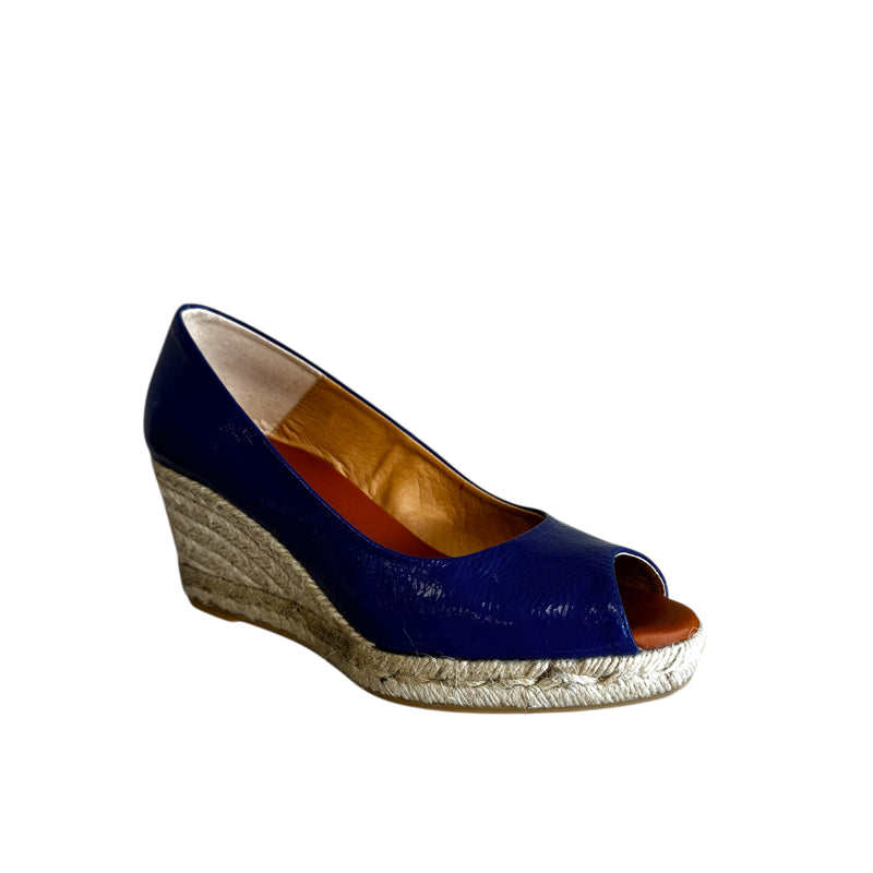 Marian Blue Peep Toe Wedge