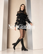 NeroGiardini Black Suede Knee High Boot