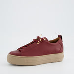 Paul Green Wine Leather Trainer