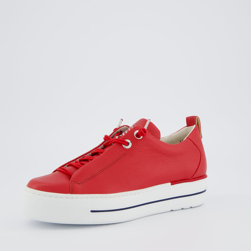 Paul Green Red Leather Trainer