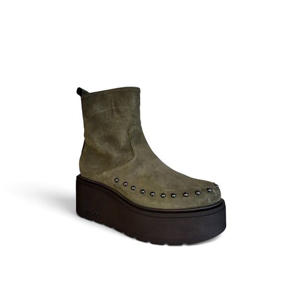 Marco Moreo May Green Suede Platform Boot