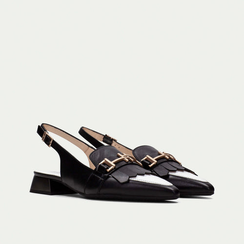 Hispanitas Dalia Black & White Slingback