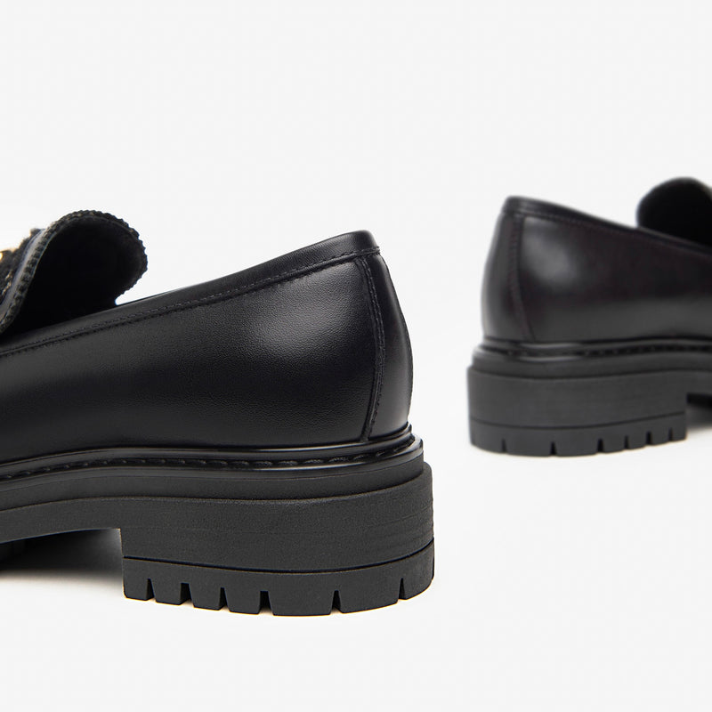 NeroGiardini Black Chunky Loafers