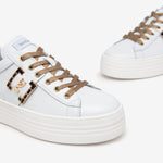 NeroGiardini White & Gold Trainer