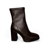 LODI Brown leather stretch Sock Boot