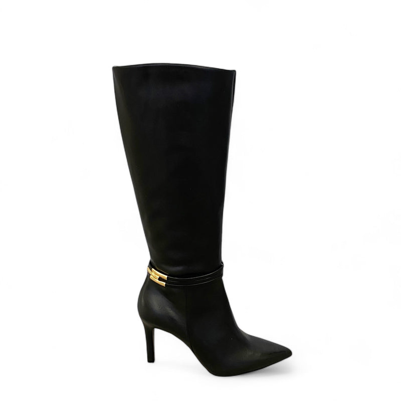 LODI Resuir Black Leather Knee Boot