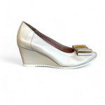 Le Babe Perla Leather Peeptoe Wedge