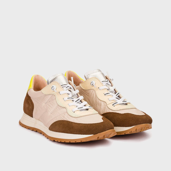 Wonders A-4802 Beige & Lime Trainer