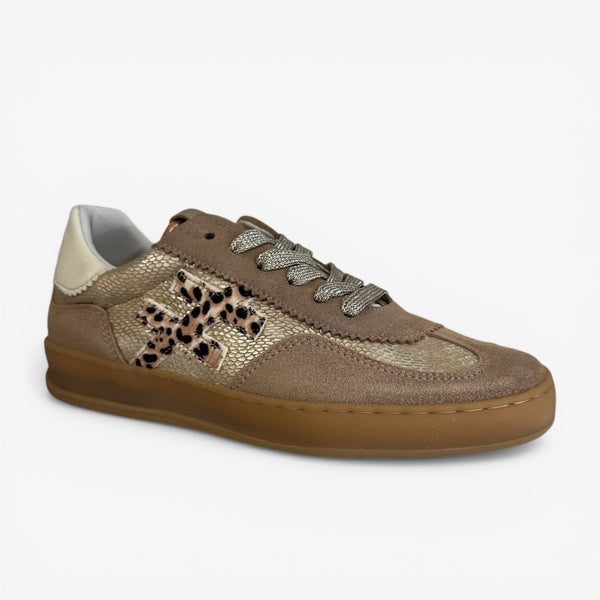 Another Trend Beige Leopard Print Trainer