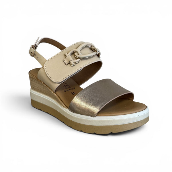 REPO Gold & Cipria Wedge Sandal - 20216-E6