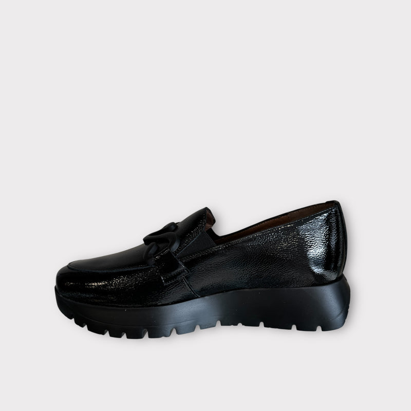 Wonders A-2494 Odisei 94 Black Patent Wedge