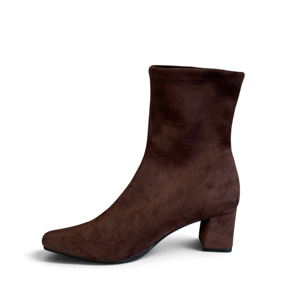 Miss Elastic Brown Sock Boot - 75357