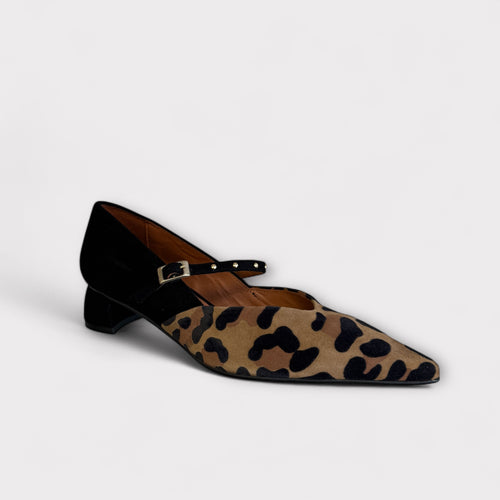 Marian Leopard & Black Mary Jane Shoe