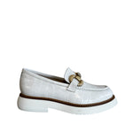 Marian White Chunky Loafers