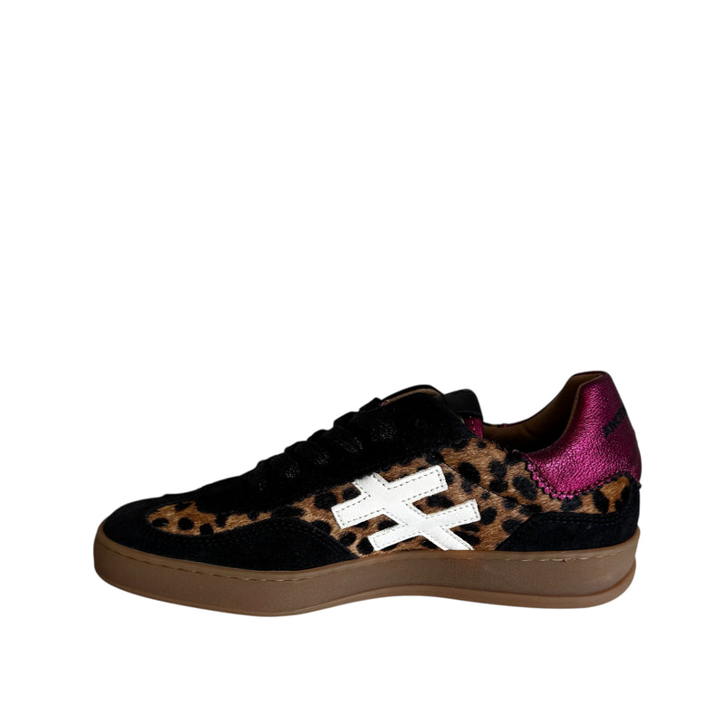 Another Trend Black & Leopard Print Trainer