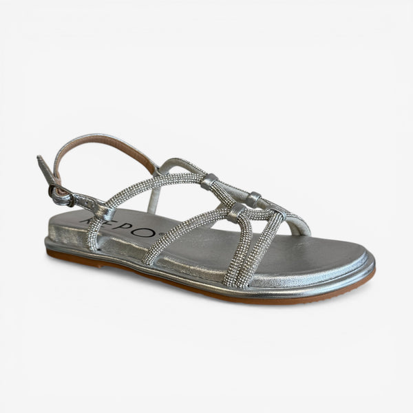 Repo Silver Sparkle Flat Sandal - 73622 E6
