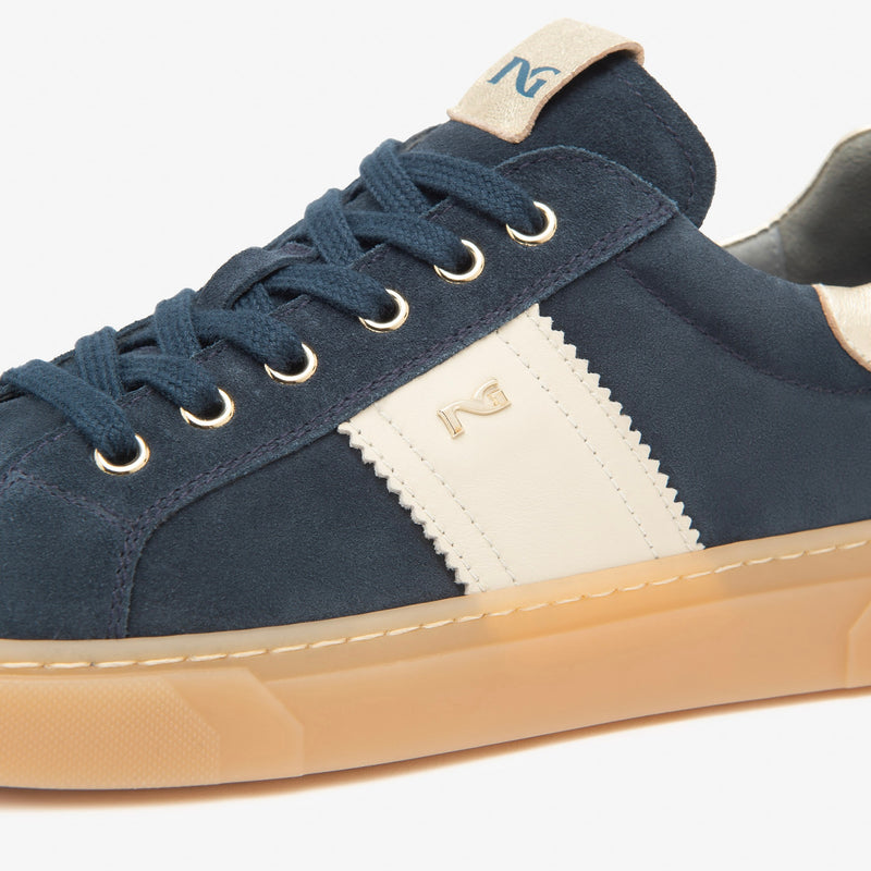 NeroGiardini Navy Suede Trainer